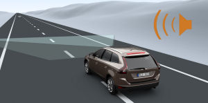 
<b>Lane Departure Warning</b> est le nom de la technologie AFIL de Citron adapte  Volvo, et disponible sur ce SUV crossover Volvo XC60. Cet avertisseur de changement de ligne prvient le conducteur lorsque son vhicule change de ligne, le prvenant en cas de baisse de vigilance.

 