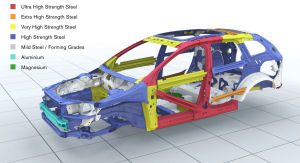 
Dtail des diffrents types d'acier et leur rpartition sur la caisse du SUV compact premium Volvo XC60.
 